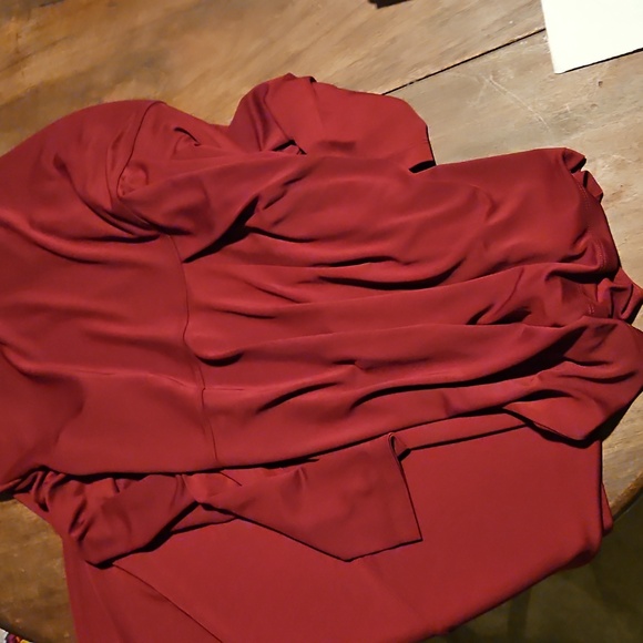Susan Graver Premier Deep Red/Maroon Cardigan - Picture 6 of 6